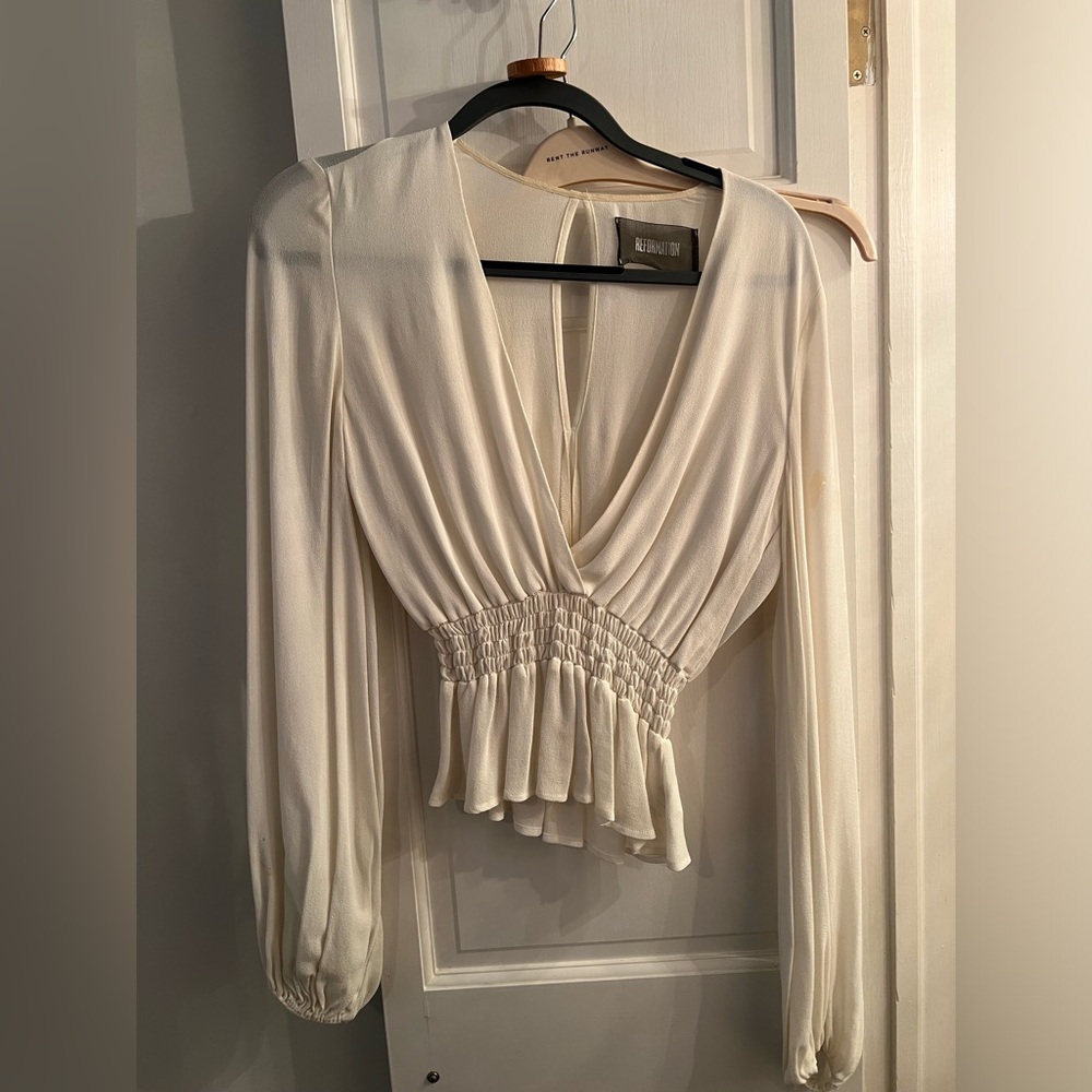 Reformation v neck top